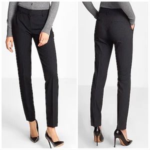 Express Mid Rise Pinstripe Columnist Ankle Pant, 8 Short